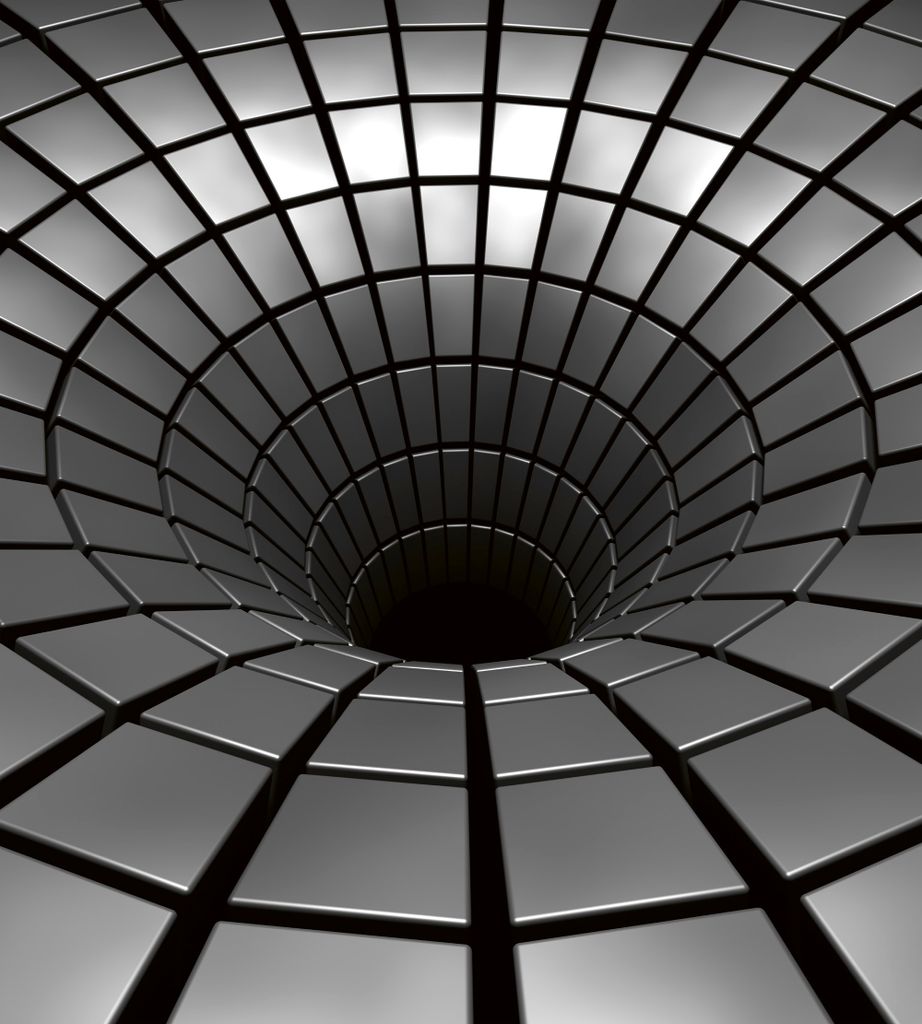Fototapete - Silver Hole 225x250cm - Vliestapete