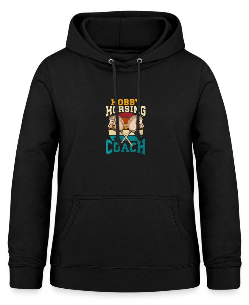 Spreadshirt Hobby Horsing Coach | Steckenpferd Trainer Damen Hoodie, XL, Schwarz