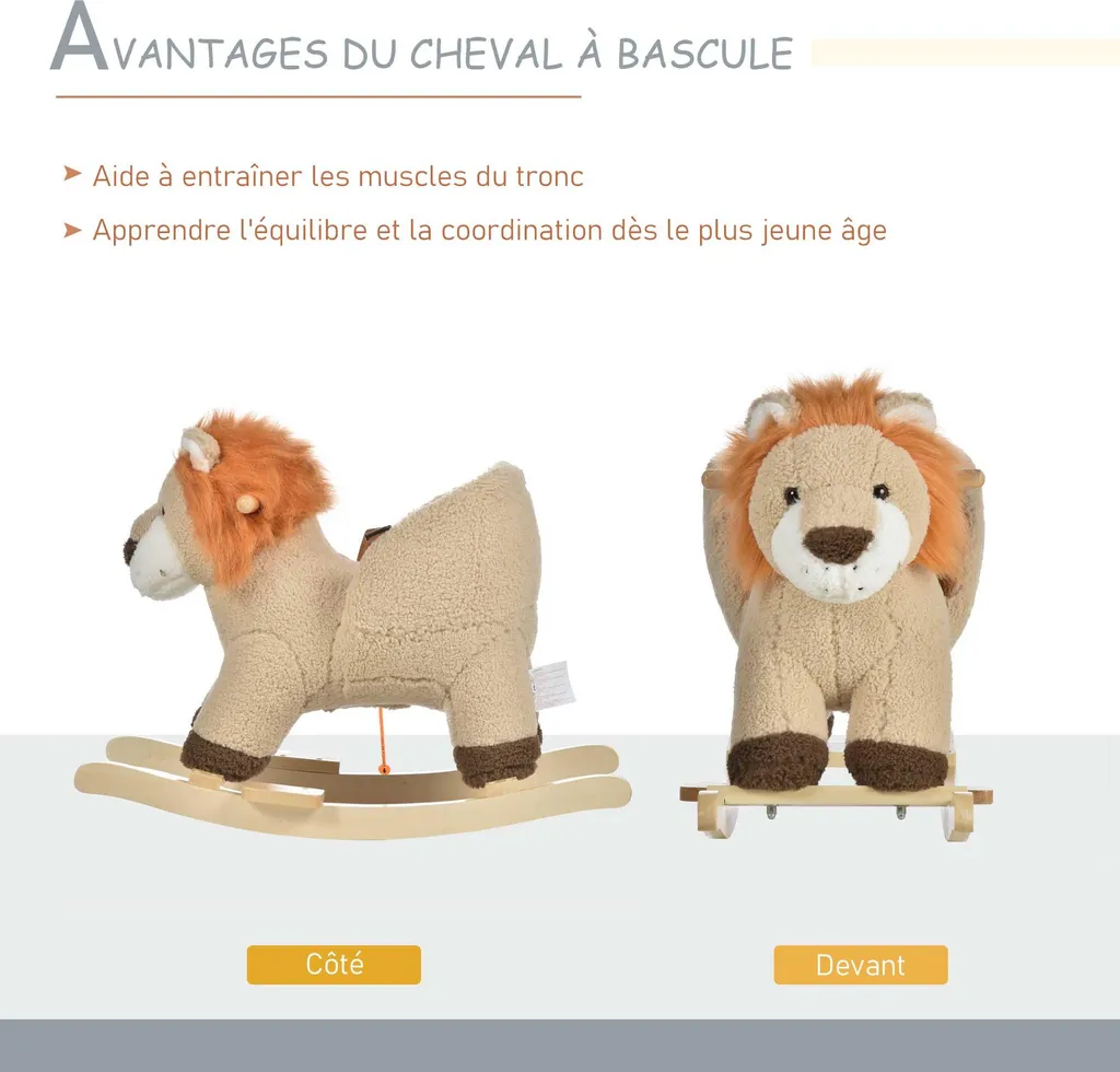 Bascule Lion Enfant : Stable et Confortable pour un Jeu Sans Risque - 7