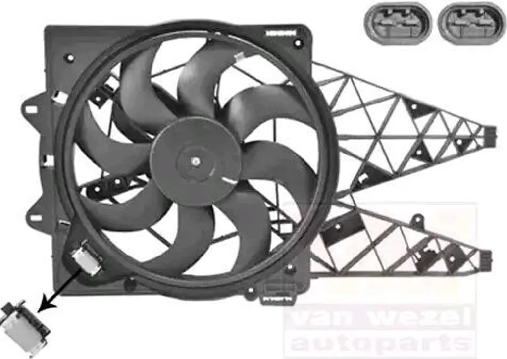 Ventilateur Moteur VAN WEZEL Ø405mm Haute Performance pour FIAT DOBLO
