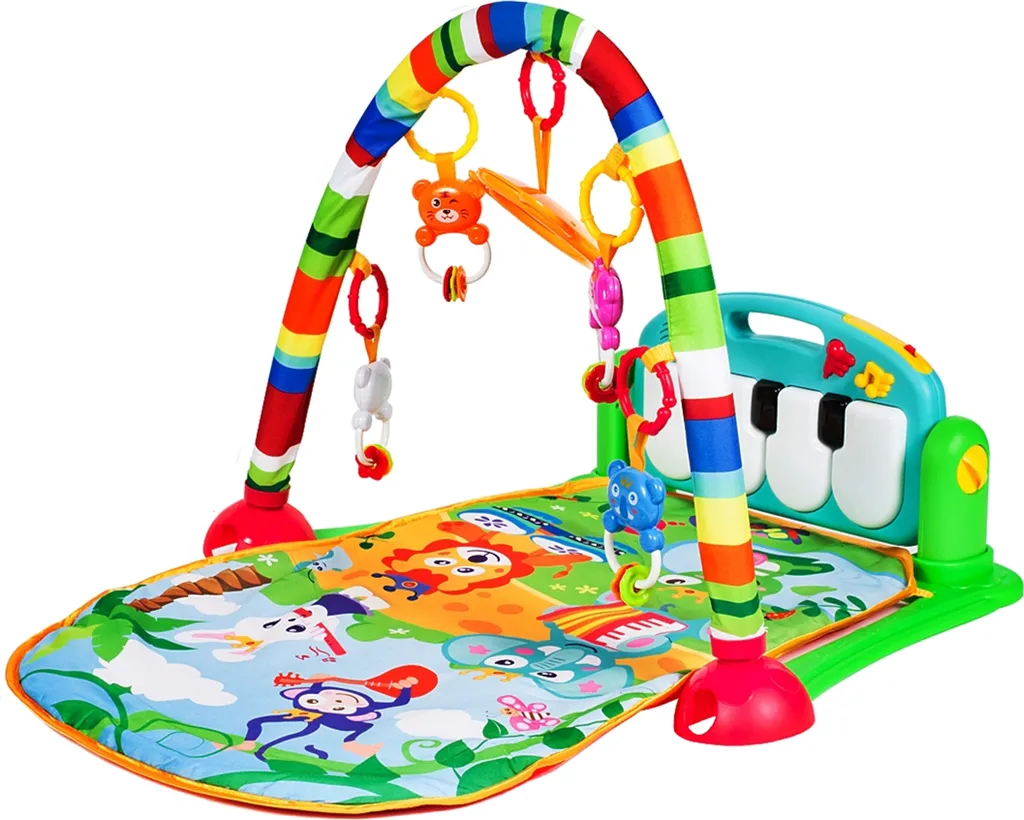 Tapis d'éveil Éducatif avec Musique et Jouets de Dentition pour Enfant