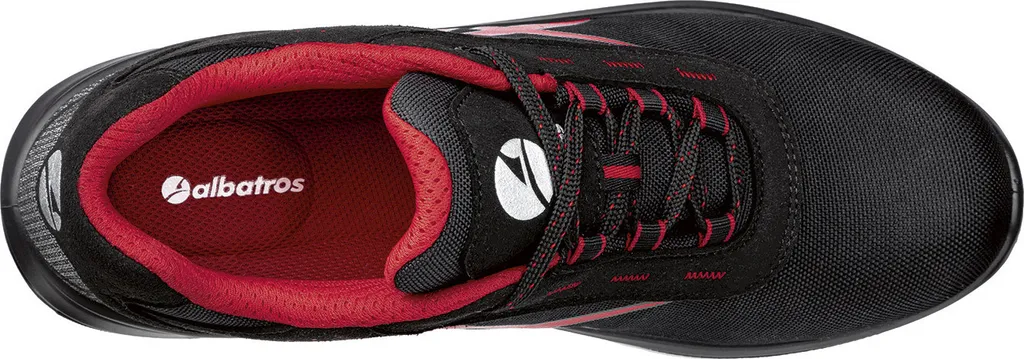 Chaussures de sécurité Anti-Fatigue Albatros GRID LOW S3 SRC Noir Rouge