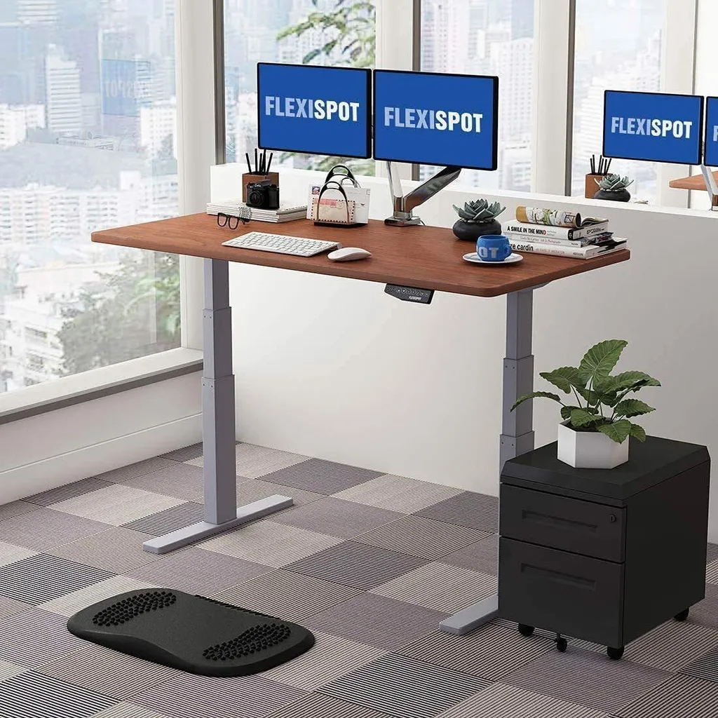 Bureau électrique E6S-EU2 argenté double moteur et châssis télescopique - 7
