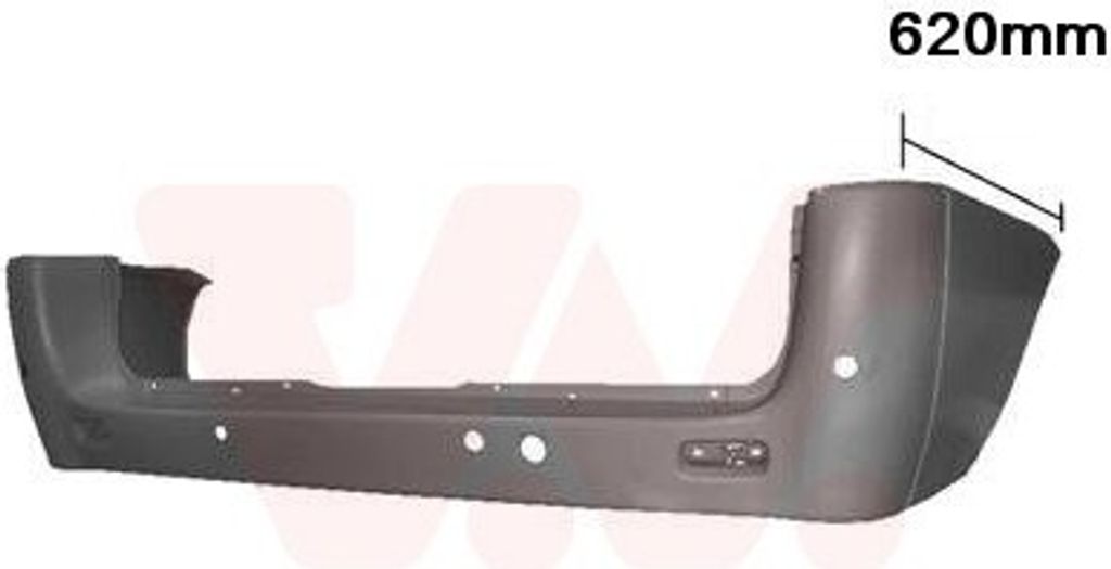VAN WEZEL Heckstoßstange Stoßfänger Hinten für FIAT Scudo (270, 272) Scudo Kastenwagen (270, 272) passend für PEUGEOT EXPERT Kasten (VF3A, VF3...