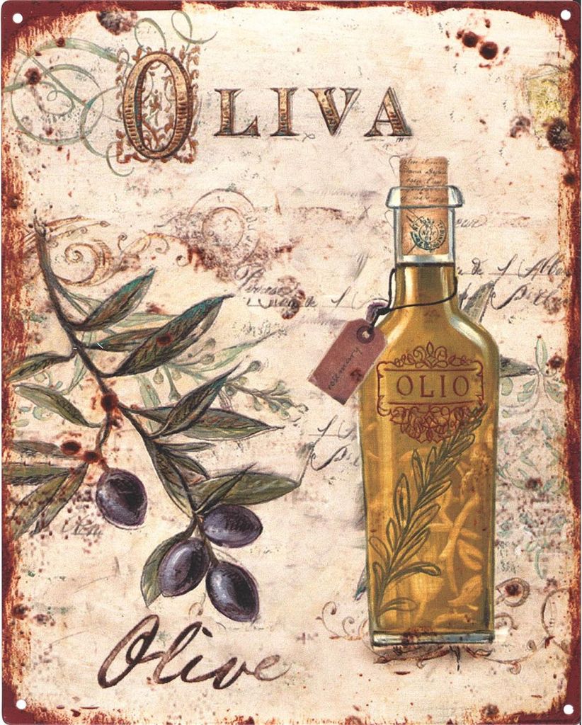 Moritz retro dekoracyjny blaszany znak Olivia oliwa z Zdjęcie produktu 