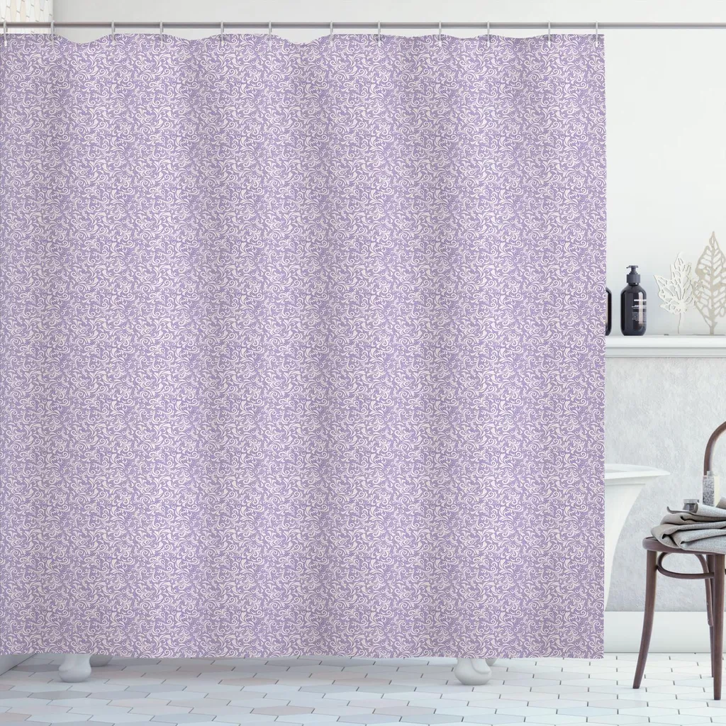 Tenda Doccia ABAKUHAUS Classica Barocca Lavanda - 175x200 Idrorepellente