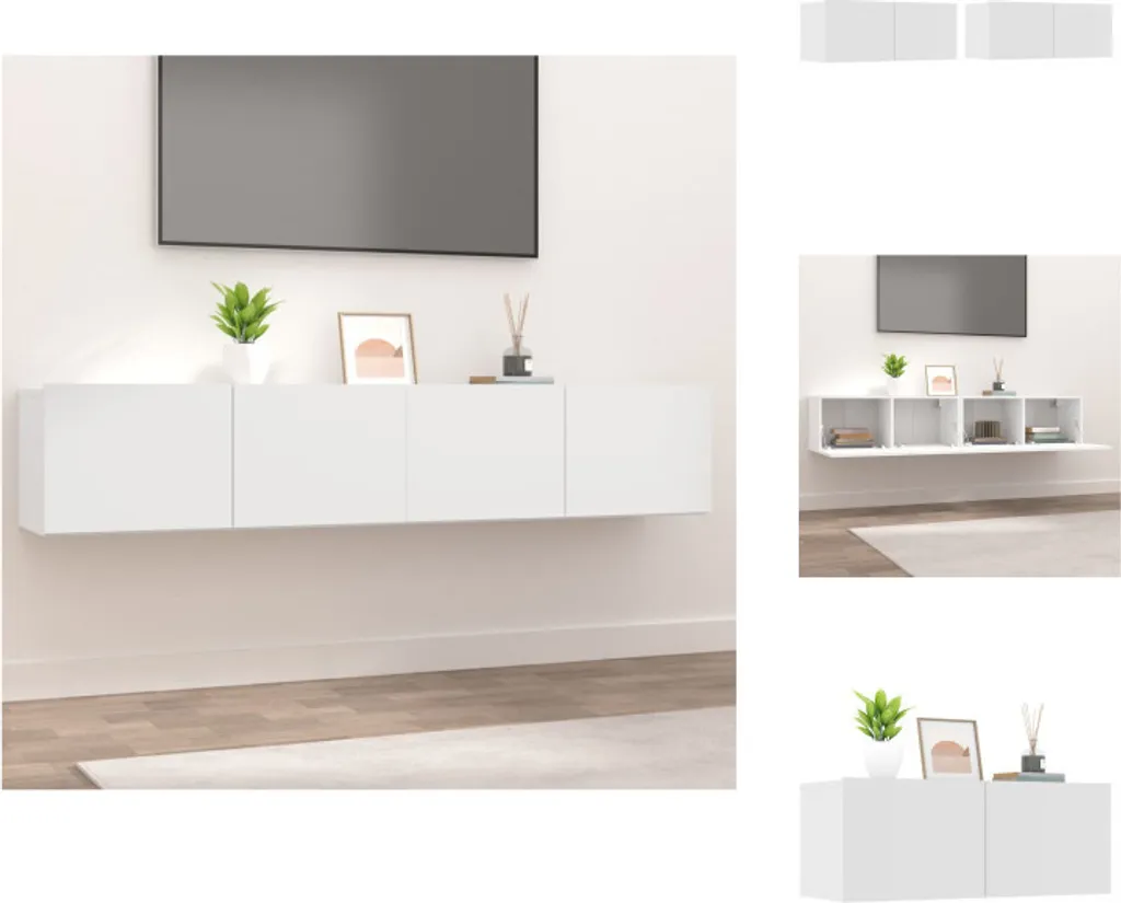 Mobili TV Sospesi vidaXL Bianchi: Eleganza Nordica 80x30x30 cm