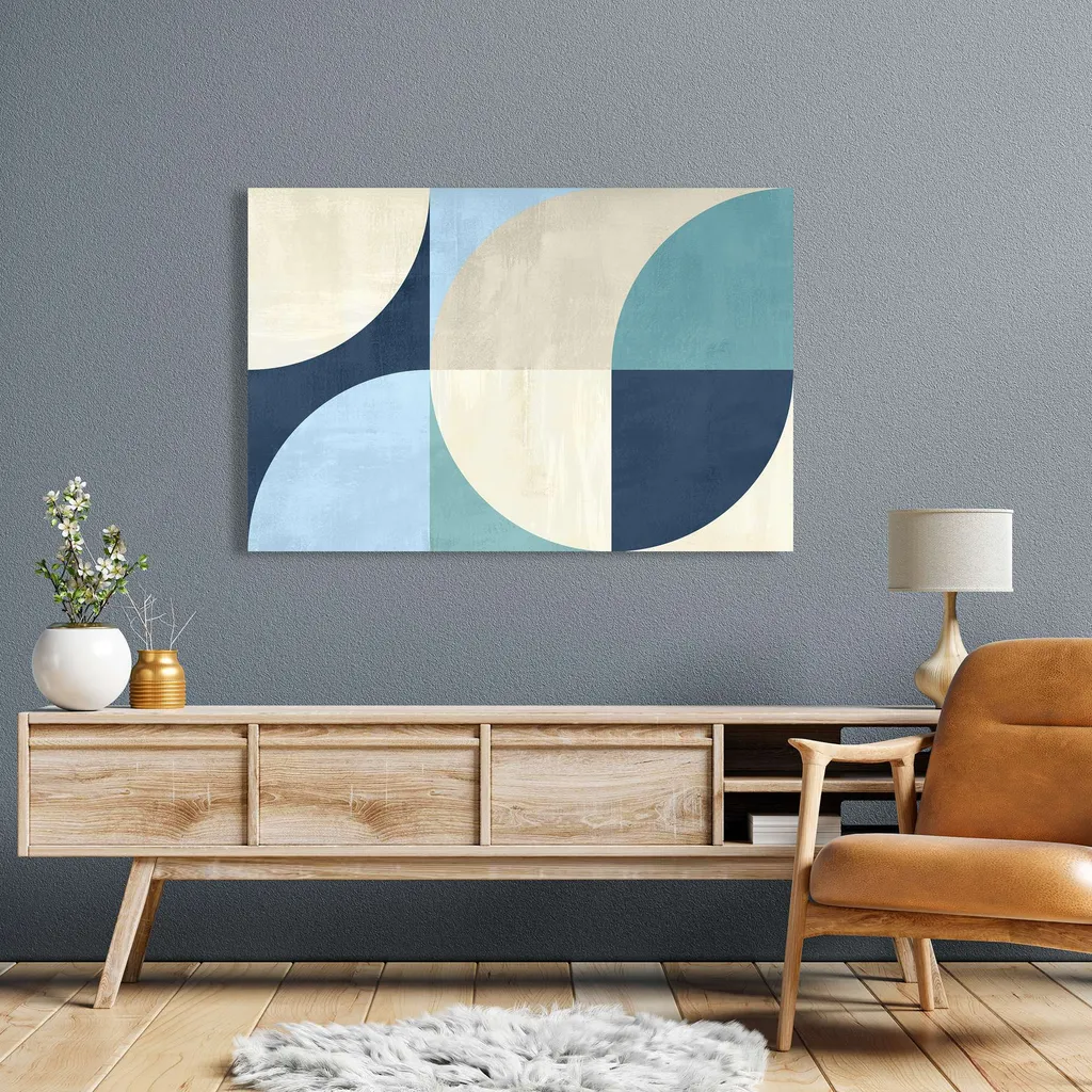 Tableau déco moderne toile géométrique Morning Light - Format 60x40 cm