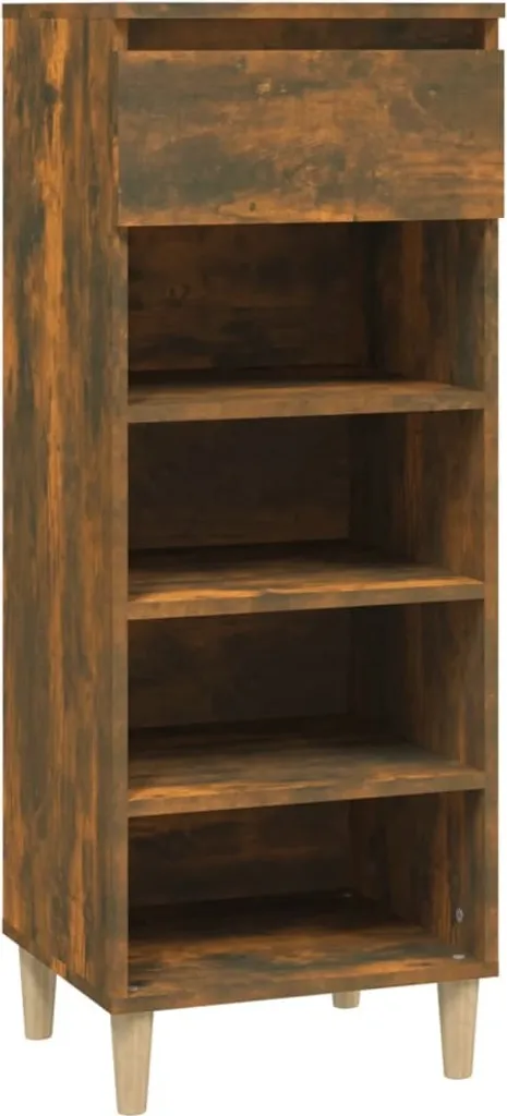 vidaXL Scarpiera in rovere fumé 40x36x105 cm materiale a base di legno