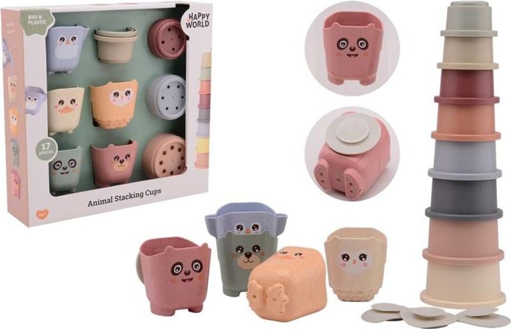 Johntoy Happy World Stapelemmer und Bathbekers