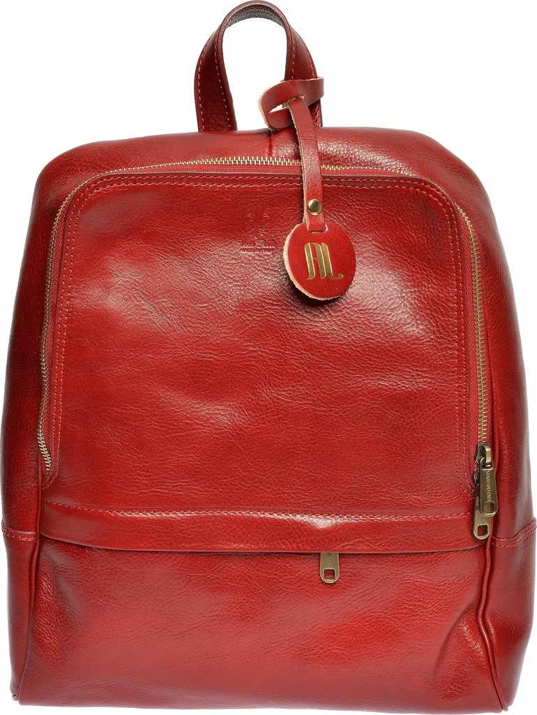 Sac à dos Anna Luchini AL 3132 Rosso en cuir pour éviter le désordre