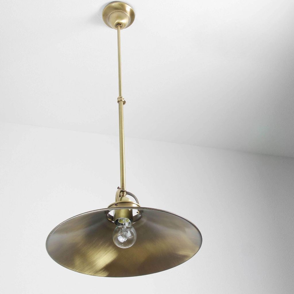 Deckenleuchte Bronze Echt-Messing Handarbeit Produktbild 