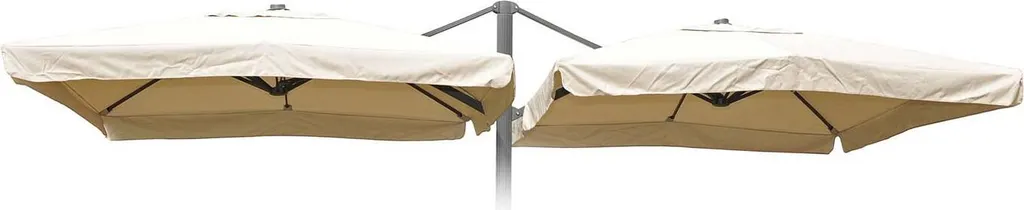 Toile parasol T44 crème 3x3m en polyester durable avec flap de ventilation