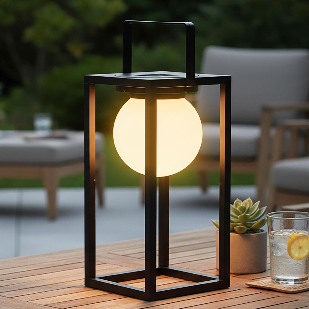 3.07 Lanterne solaire sphérique - env. 30 x 15 x 15 cm - Image du produit 