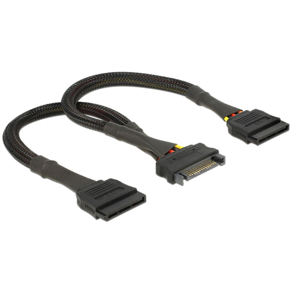 Delock - Stromkabel - SATA-Stromstecker (M) zu SATA-Stromstecker (W) - 25 cm