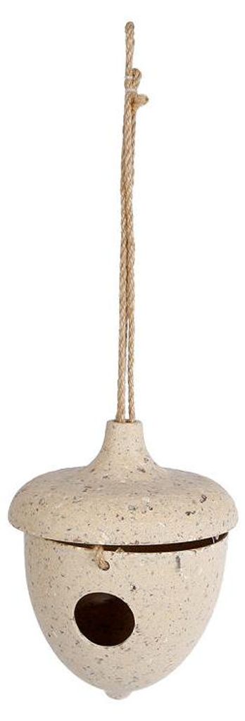 Vogelhaus bamboo bohnenhülse garten dekoration 16,5x16,5x19cm