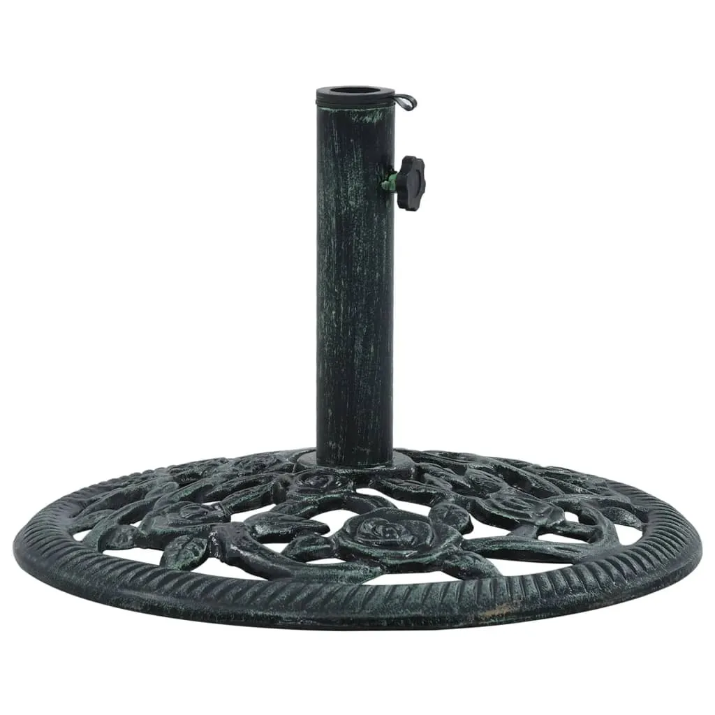Pied de parasol The Living Store Vert en Fonte 9 kg de 40 cm de diamètre