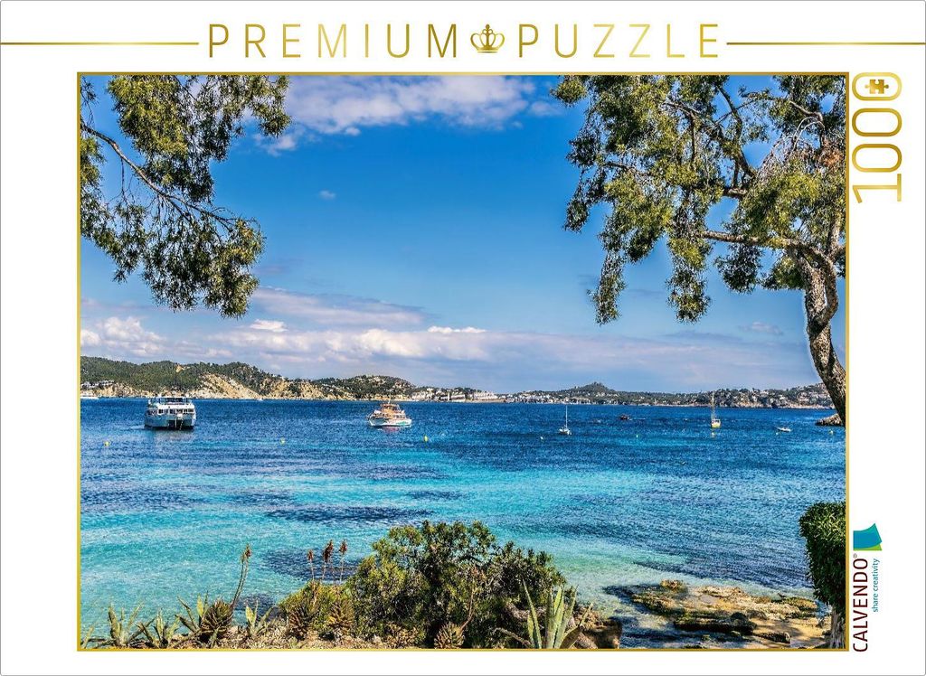 CALVENDO Puzzle Mallorca - Cala Fornells | 1000 Teile Lege-Größe 64x48cm Foto-Puzzle für glückliche Stunden