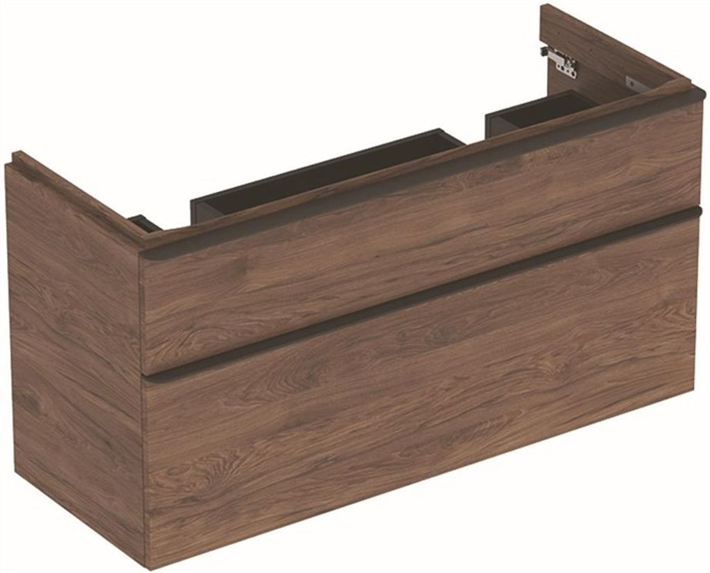 Geberit Smyle Square Waschtischunterschrank für Doppelwaschtisch, 500356, 1184x617x470mm, mit 2 Schubladen, 500.356.JR.1
