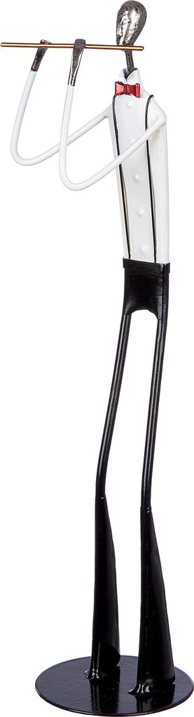Gilde Figur, "Orchester", Flöte, Metall, schwarz, weiß, VE Produktbild 