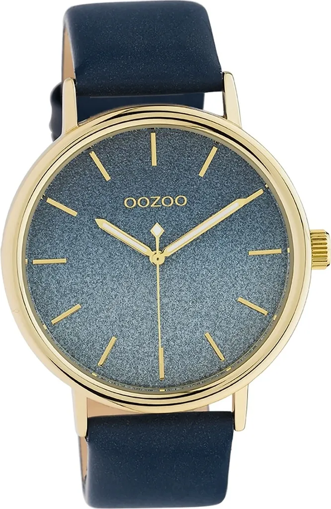Montre-bracelet femme Oozoo Timepieces bleu foncé chic en cuir C10938