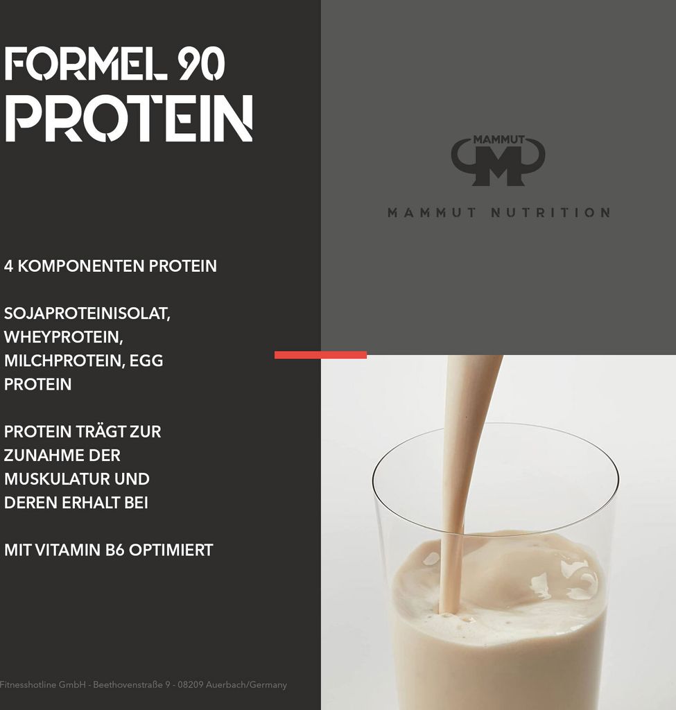 Mammut Nutrition - Formel 90 Protein - 3000 g Dose, 1 x 3000 g Dose, Geschmack: Cookies