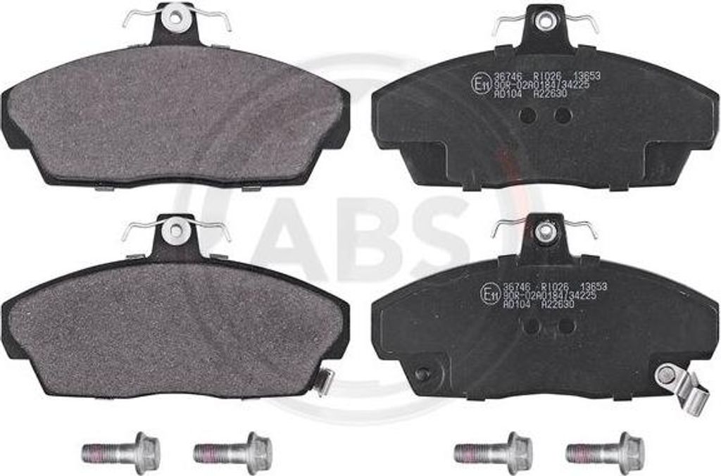 A.B.S. 36746 Bremsbelagsatz, Scheibenbremse OE 33023501170 kompatibel mit Civic, Freelander