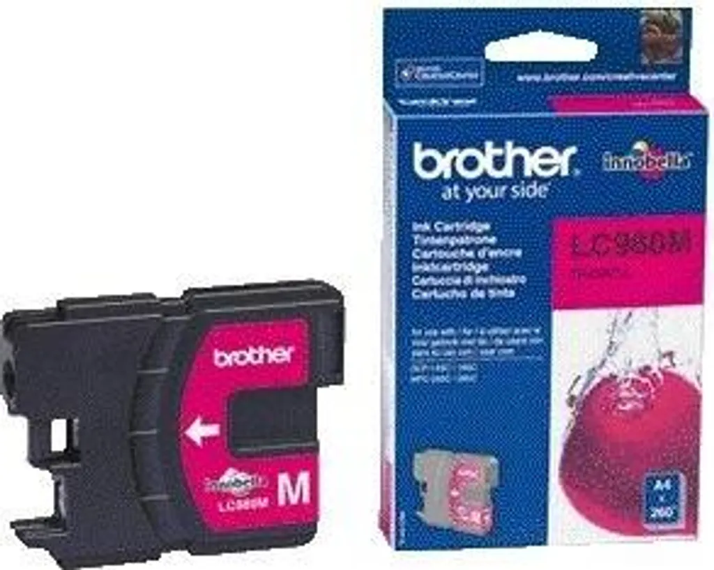 Cartouche Brother LC980M magenta longue durée avec encre pigmentée