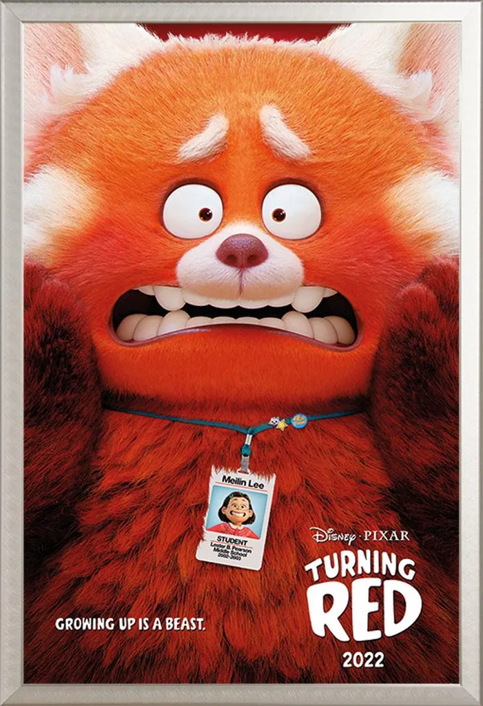 Poster Disney Alerte Rouge Encadré avec Vitre Acrylique Sécurisée 91cm