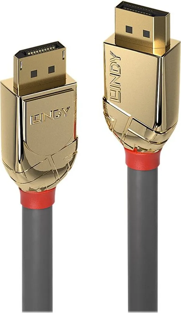 Cavo DisplayPort 5m Lindy 36294 Gold Line | 4K UHD Zero Lag Gaming