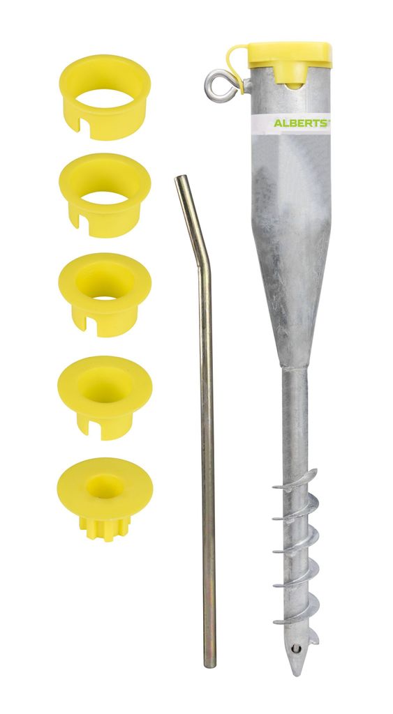 Alberts 610630 Douille de sol à visser pour tuyaux | Image du produit 