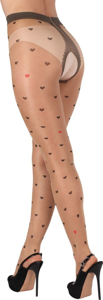 BANANALU Ouvert Strumpfhose mit offenem Schritt und Herzen Produktbild 