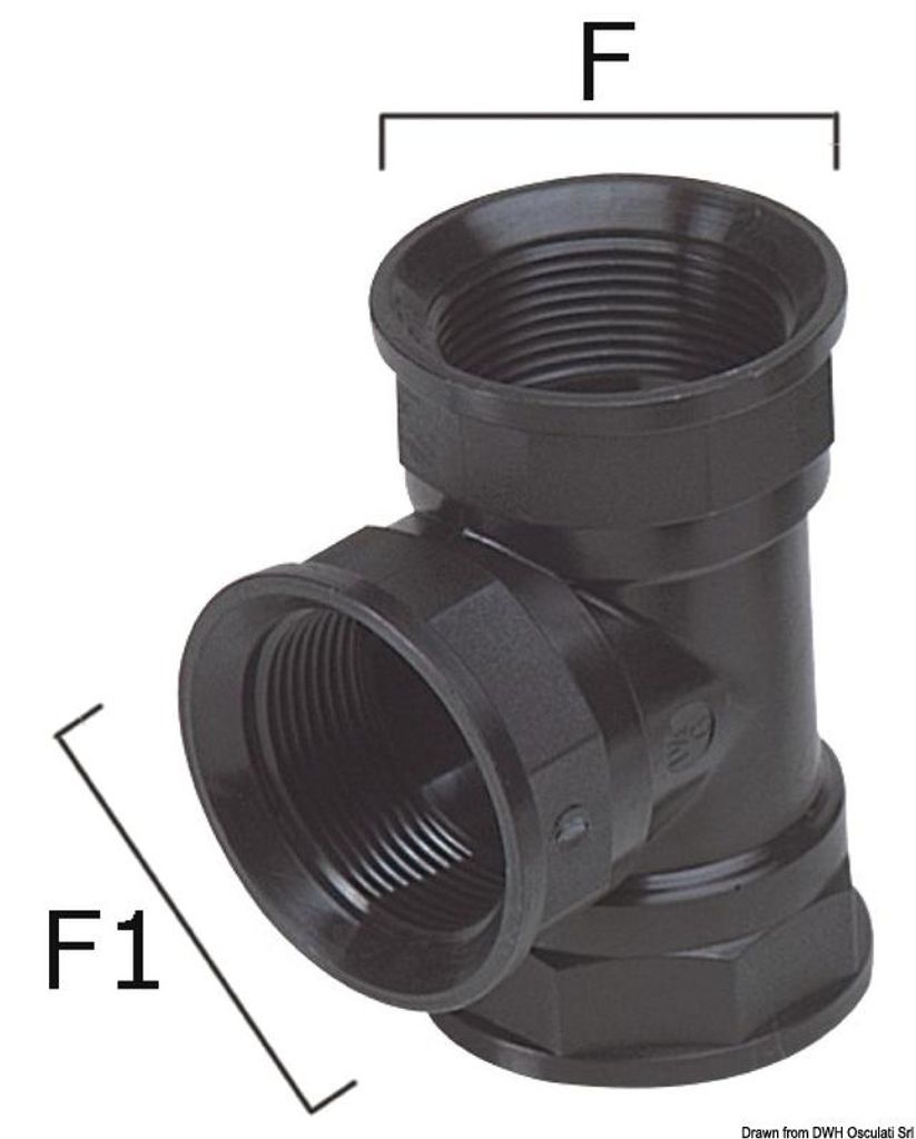 Thermopolymer T-joint 1" 1" Osculati 17.237.53