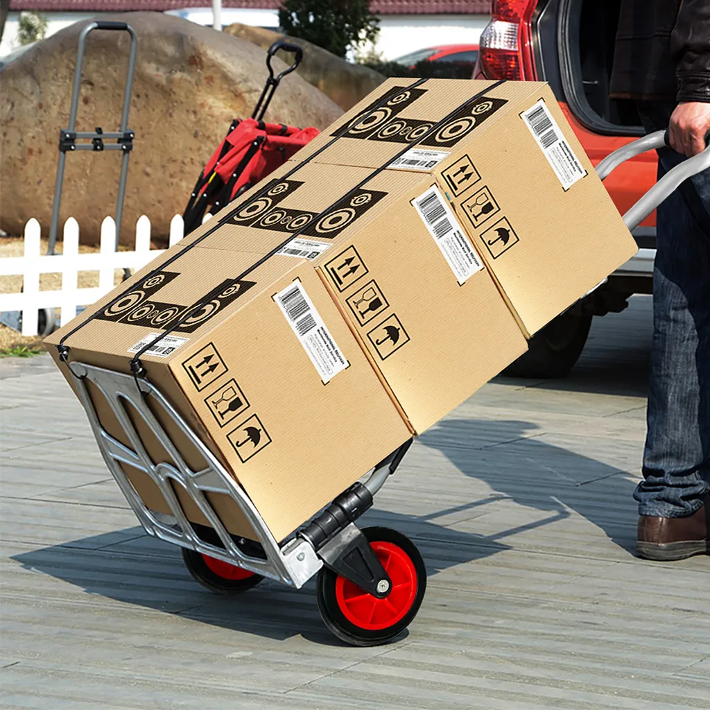 VA-Cerulean Diable Pliable 60kg Chariot à Bagages Manuel Bleu Azur - 10
