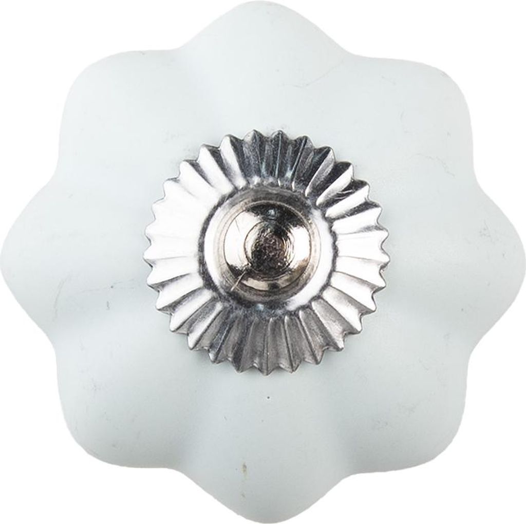 Pomello per porta Clayre & Eef Ø 4 cm in Vetroceramica blu Immagine del prodotto 
