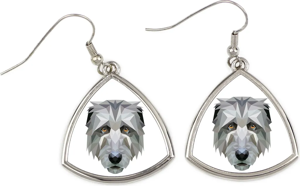 Offerta Orecchini Irish Wolfhound - Art-Dog Geometrischer Hund