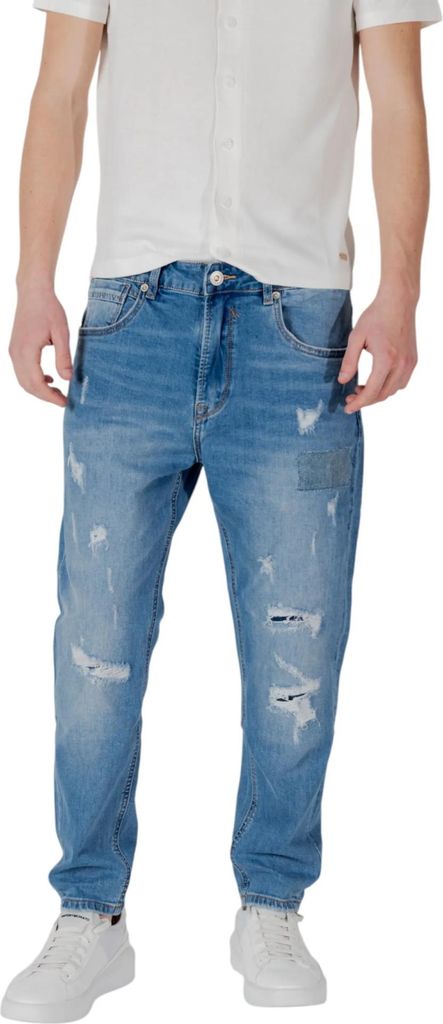 Gianni Lupo Herrenjeans Azurblau Frühlingssommer : Größe - 44 Größe: 44