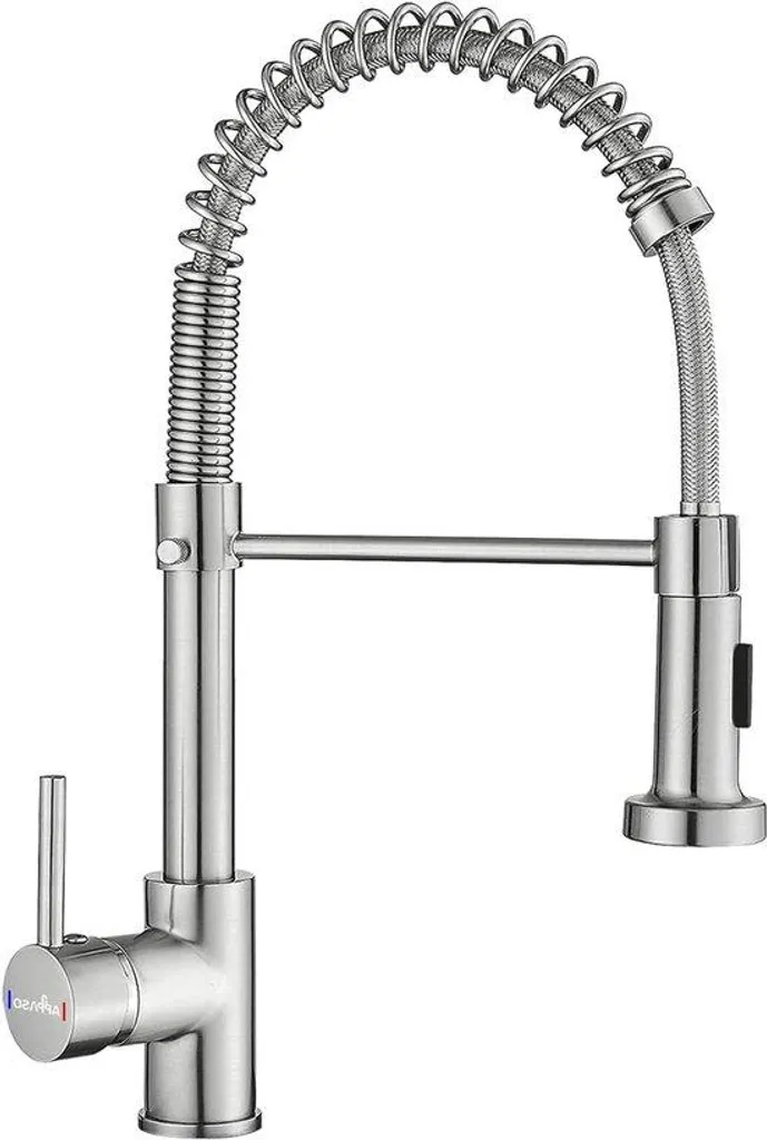 Robinet cuisine douchette rétractable inox : fini les éclaboussures !