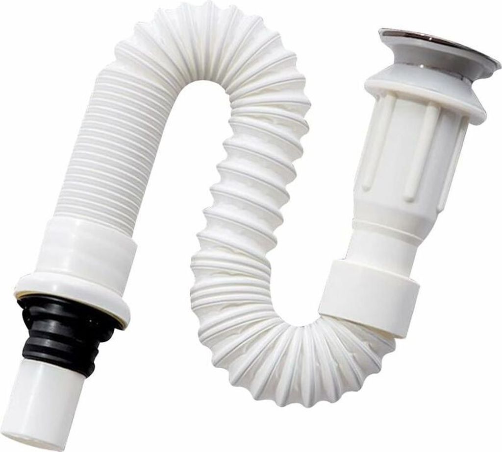 Spülbecken-Siphon, platzsparender Siphon, flexibler Spülbeckenablauf, Spülbeckenablauf, ausziehbar