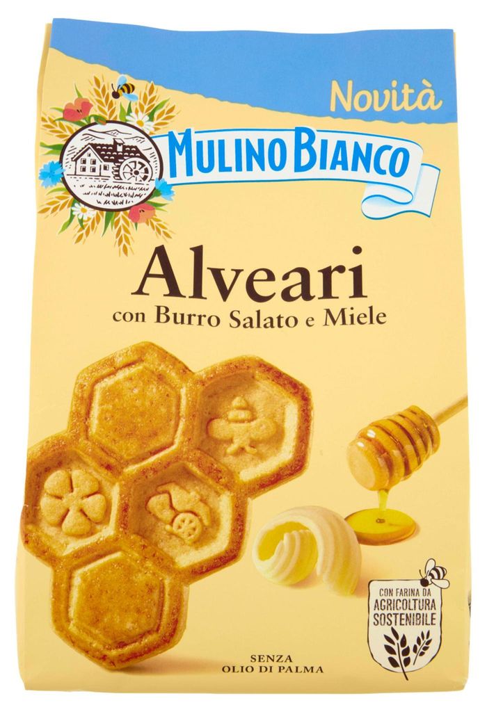 Biscuits sablés au beurre noisette et au miel Alveari, 300g Image du produit 