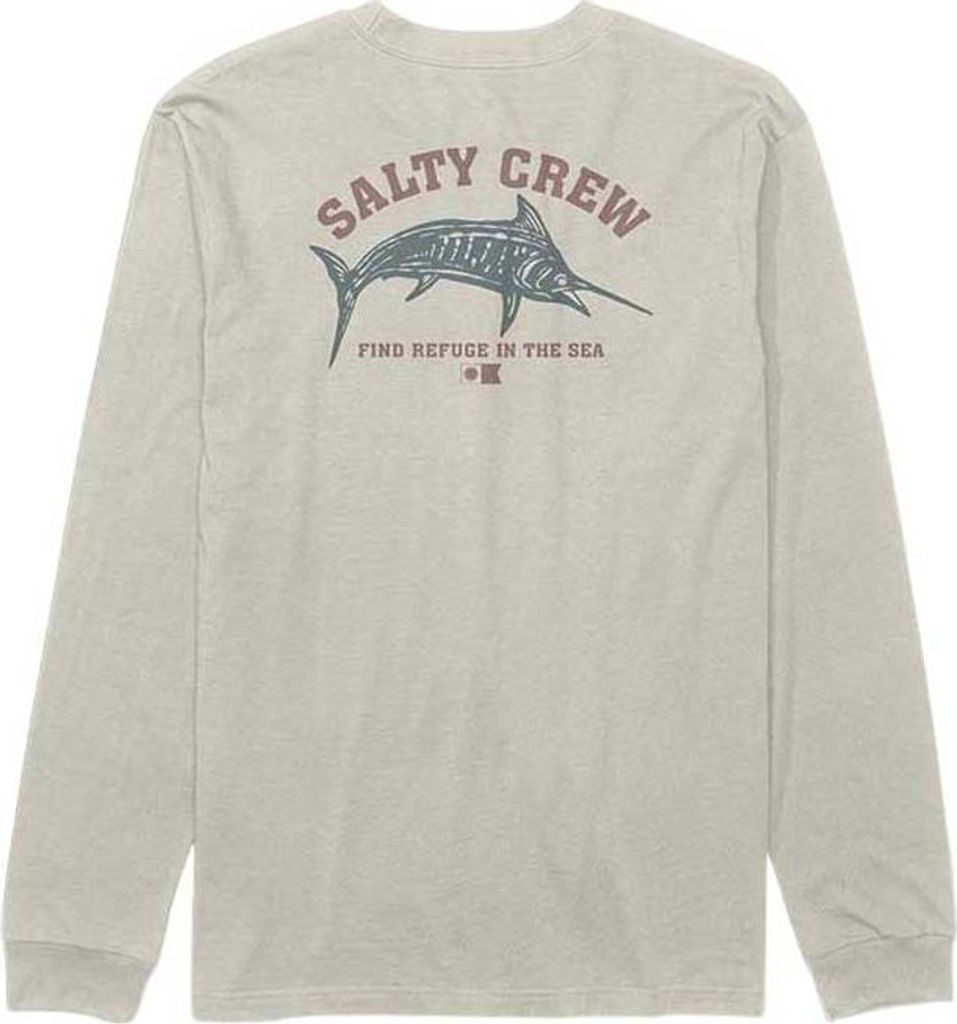 Salty Crew Bill Fishing Langarm-t-shirt Beige M Mann Beige M