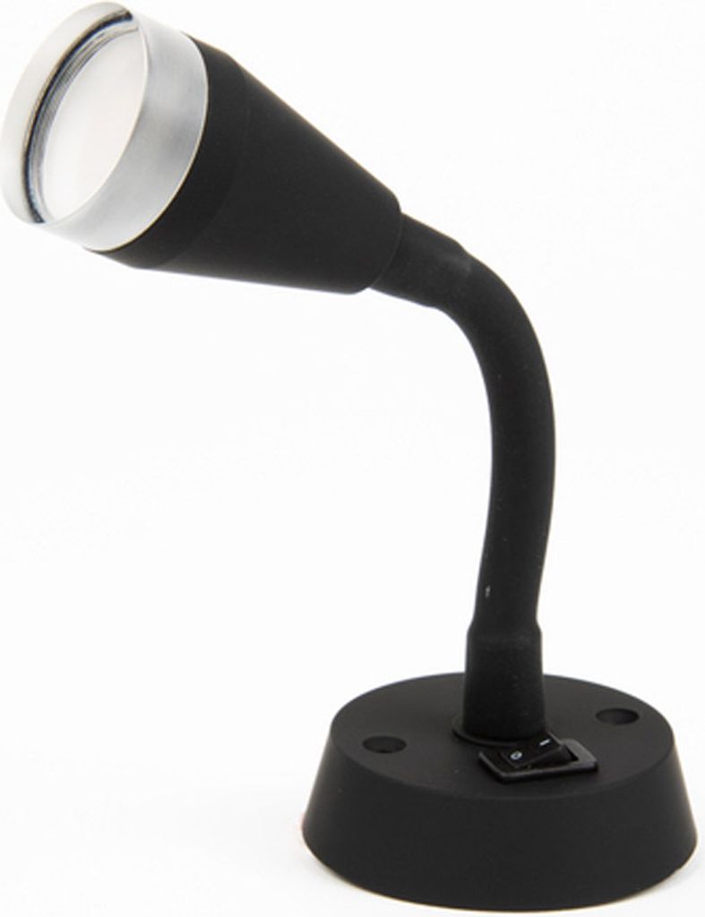 LED-Spot flexibler Arm 1,8W USB-Port 12V Einbaustrahler Deckenleuchte LED Black Wohnwagen Wohnmobil