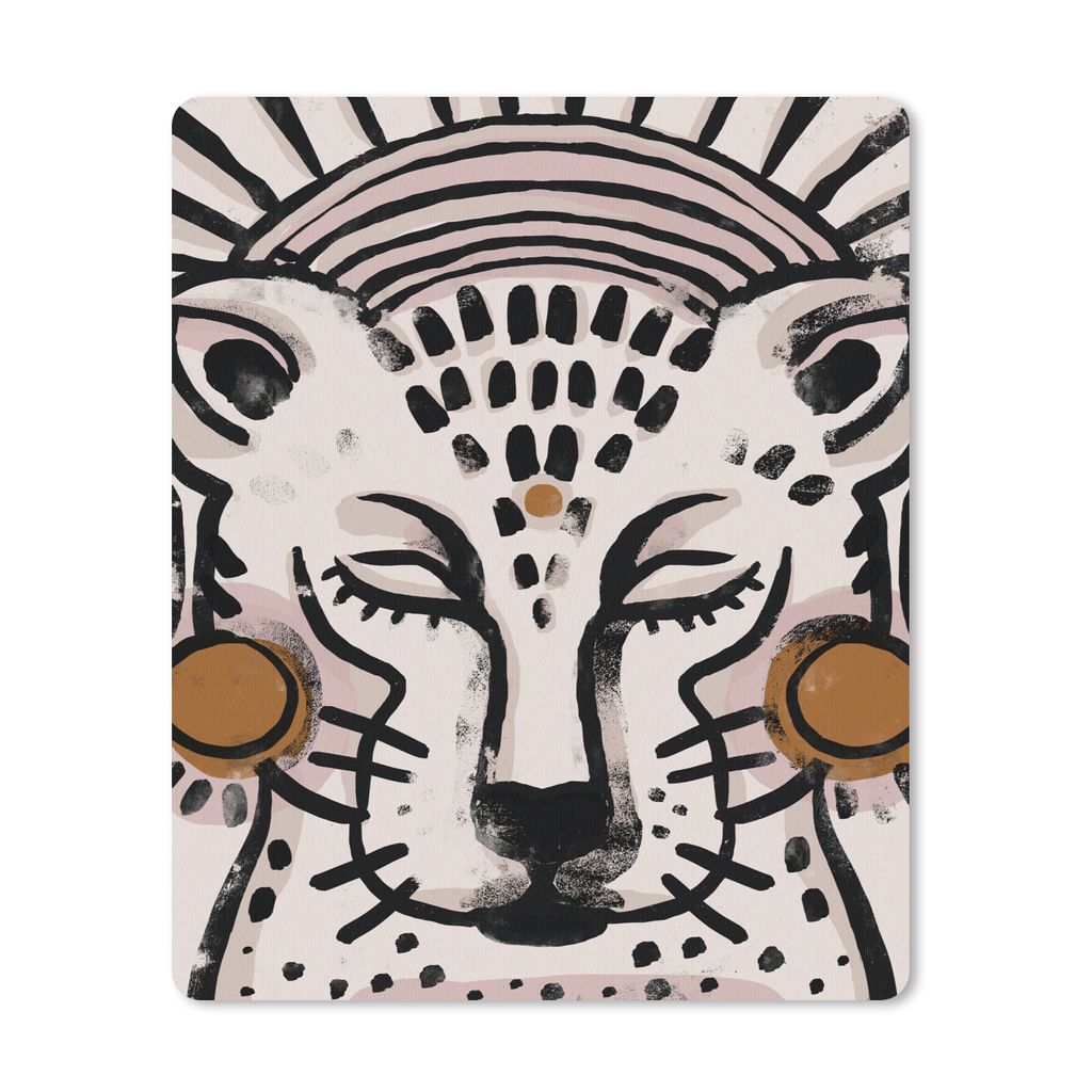 MuchoWow Mauspad Mousepad Tiger - Tiere - Weiß - Gemälde 30x40 cm - Mousepads - Maus Mat - Pad - Mausunterlage - Mausmatten