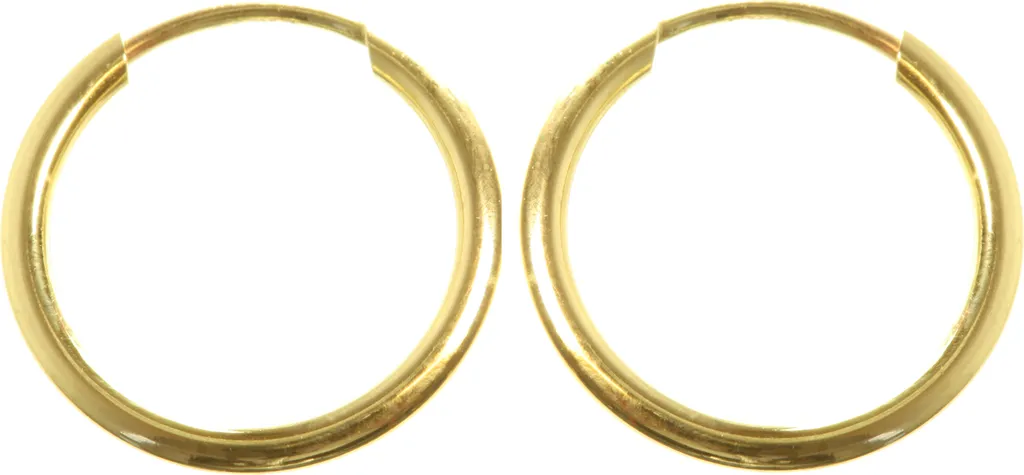 Petites créoles or 9 carats 12mm WJS3858 : Finissez-en avec l'allergie