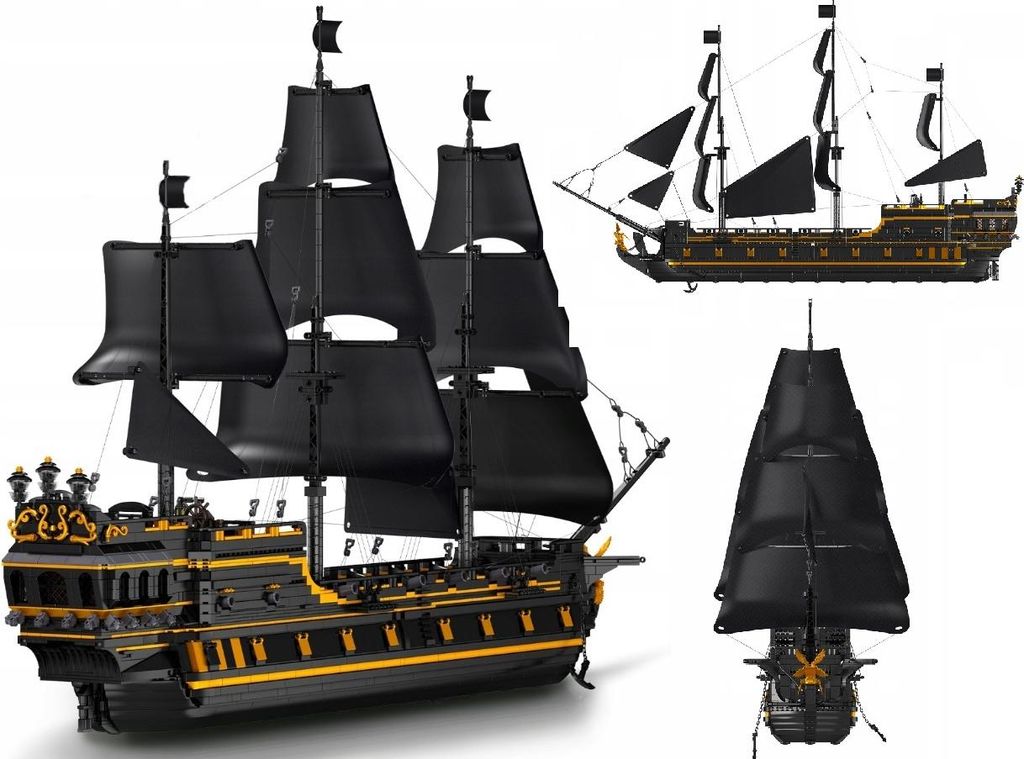 MOULD KING BLOCKS 13186 PIRATENSCHIFF BLACK PEARL PHANTOM Produktbild 