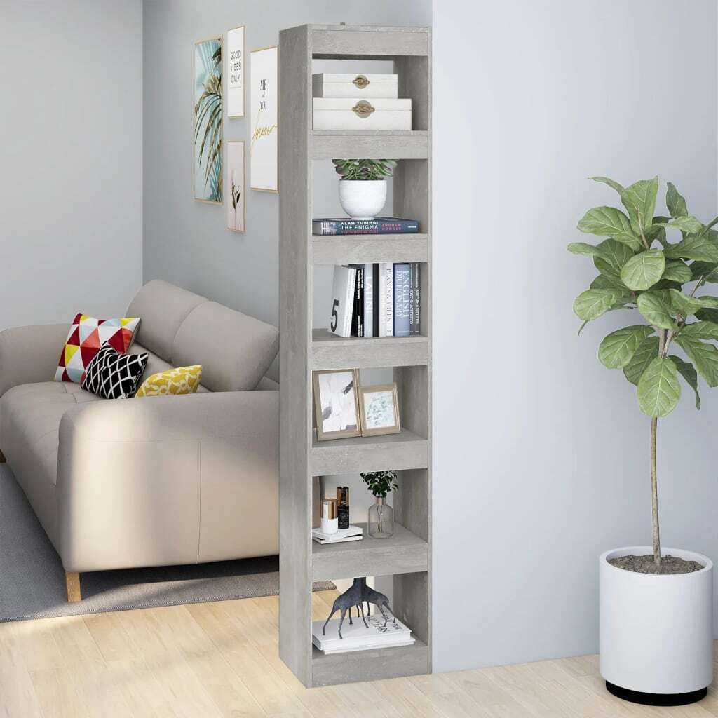 "2026 Promotion" Bücherregal - Standregal - Aktenregal - Betongrau 40x30x198 cm - - Wohnzimmerschrank CC27547