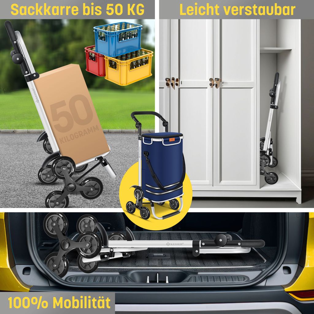 KESSER® Einkaufstrolley mit Kühlfach ideal für Stufen 56L Produktbild 3
