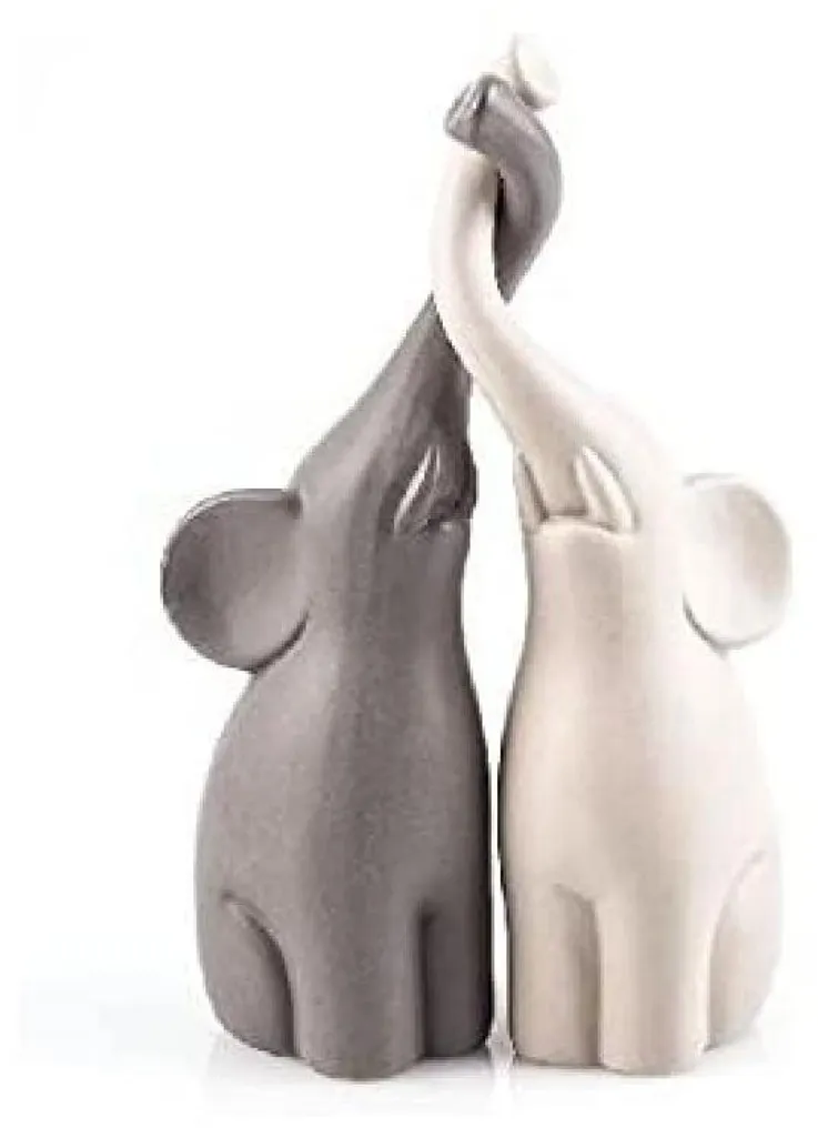 Décoration Éléphants Céramique pour Cuisine et Salle de Bain - Lot 2
