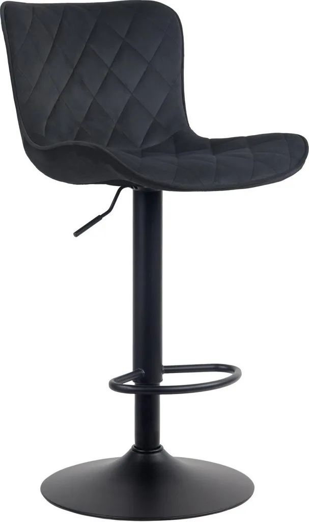 Sgabello Professionale da Bar Nero: Schienale Alto e Materiale Soft