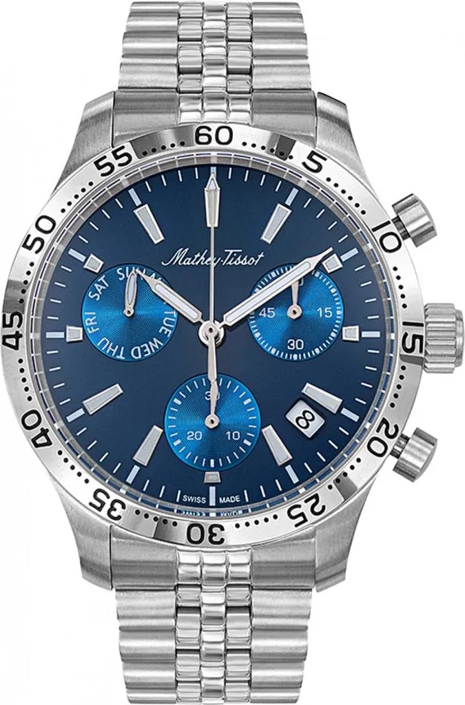 Montre Sportive pour Homme avec Cadran Bleu Marine Mathey-Tissot